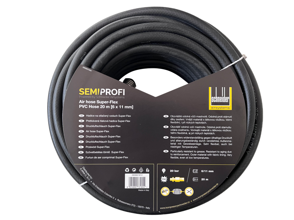 Hadice SemiProfi Super-Flex H PVC-QRC-E-SF-20bar 11–6/20m
