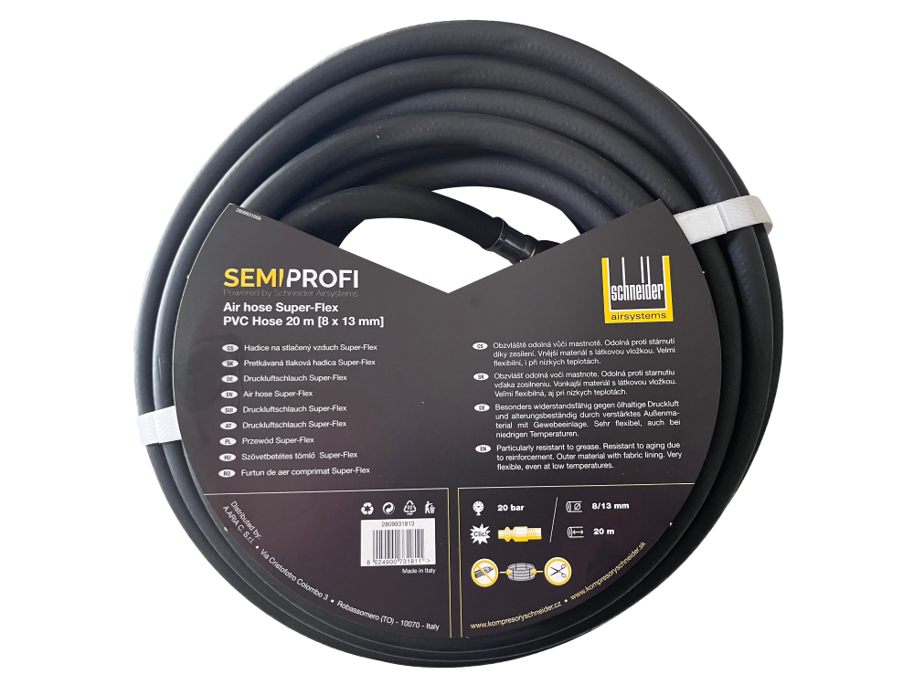Hadice SemiProfi Super-Flex H PVC-QRC-E-SF-20bar 13–8/20m