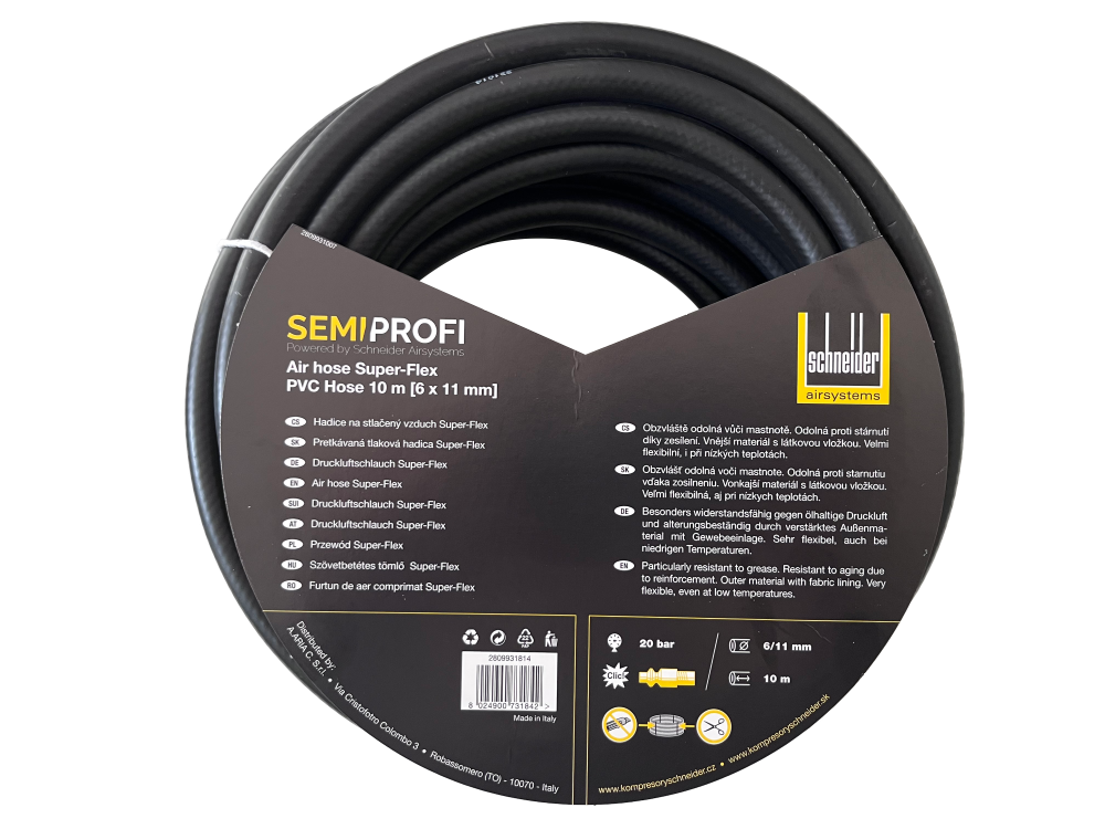 Hadice SemiProfi Super-Flex H PVC-QRC-E-SF-20bar 11–6/10m